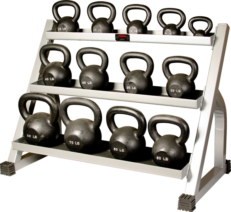 York Barbell 3-Tier Kettlebell Stand    