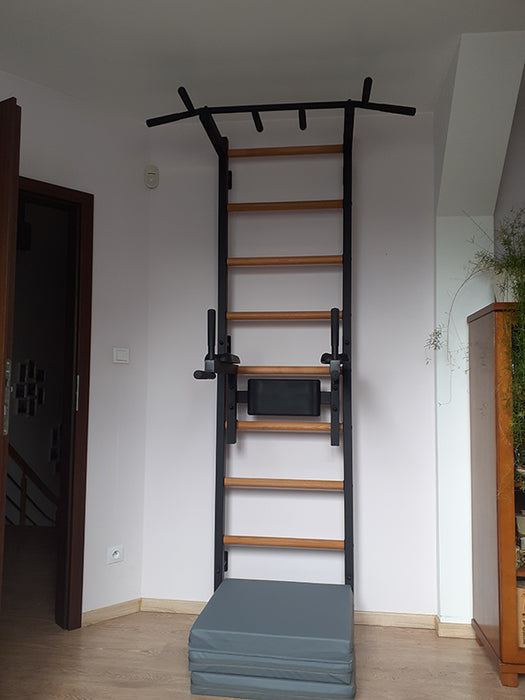 BenchK Wall Bars + Fixed Steel Pullup-Bar + Dip Bar 722B    