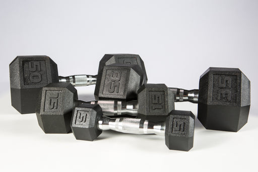 York Barbell 5-50 lb Premium PVC Hex Dumbbells Set    