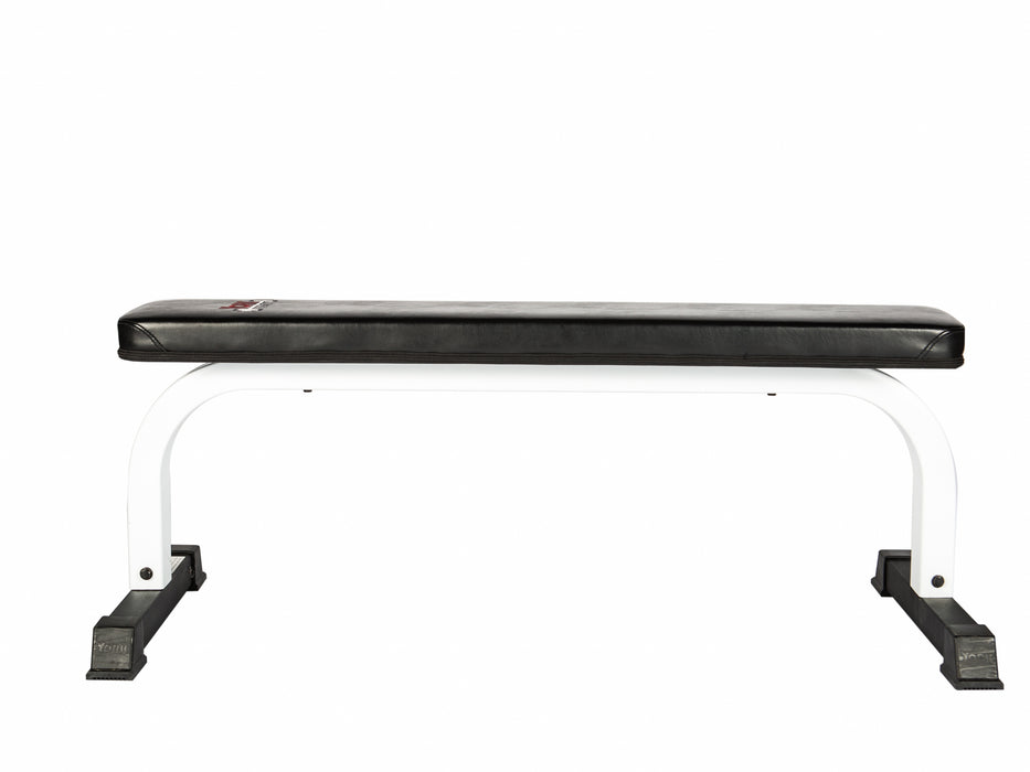 York Barbell FTS Flat Bench (White Frame/Black Upholstery)    