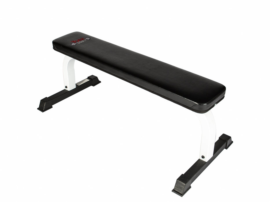 York Barbell FTS Flat Bench (White Frame/Black Upholstery)    