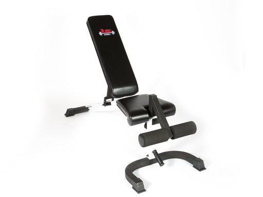 York Barbell FTS Flex Bench with Foot Hold (White Frame/Black Upholstery)    