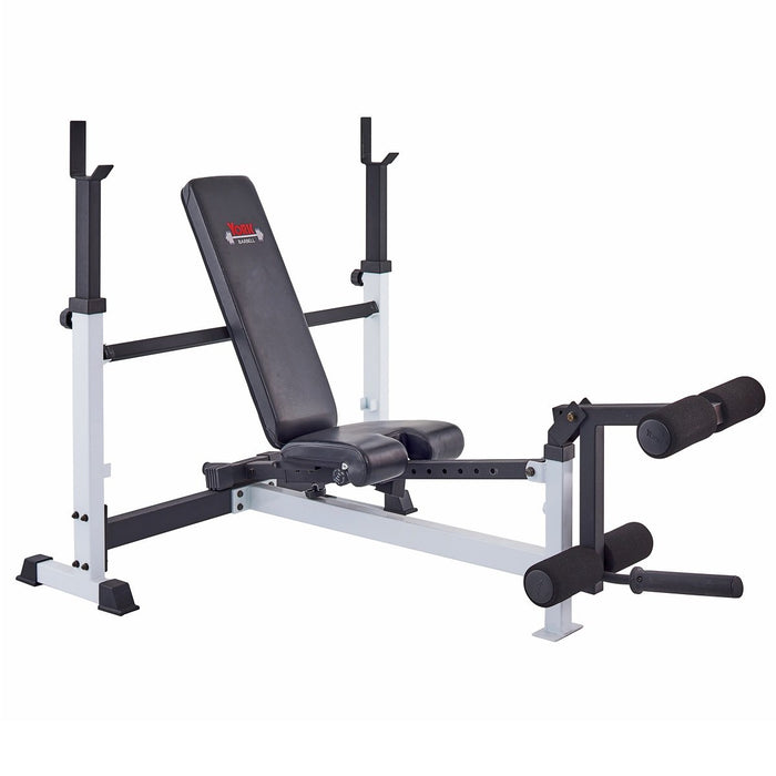 York Barbell FTS Olympic Combo Bench w/Leg Developer (White Frame/Black Upholstery)    