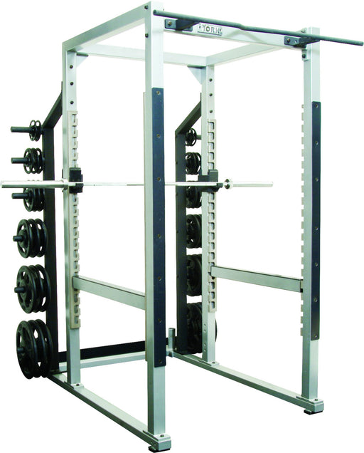 York Barbell STS Power Rack with Hook Plates (40" Width) 55006 Silver  