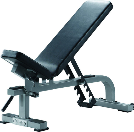 York Barbell STS Flat-to-Incline Bench 55027 Silver  