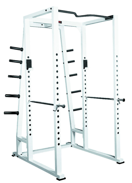 York Barbell STS Power Rack with Weight Storage 54030 White  