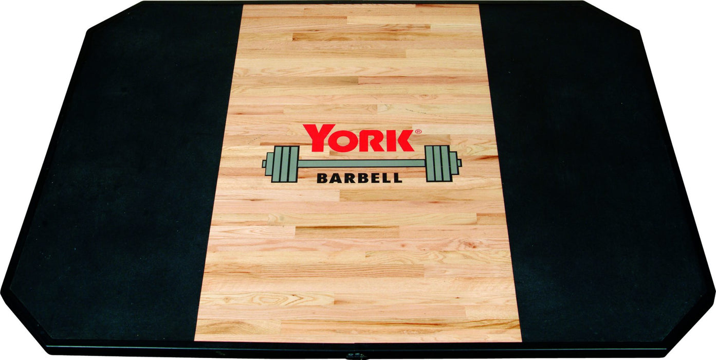 York Barbell STS Solid Red Oak Platform, Free Standing (No Custom Logo) 54230 8' x 6'  