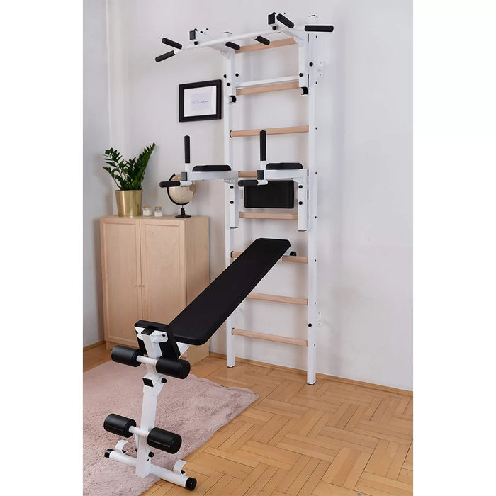 BenchK Wall Bars + Steel Pullup-Bar + Dip Bar + Bench 233B    