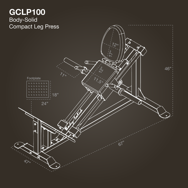 Body Solid GCLP100 Compact Leg Press    