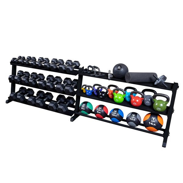 Body Solid 2-Tier Horizontal Dumbell Rack (Black)    