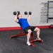 Body Solid Adjustable Bench (Flat / Incline / Decline) with Red Frame    