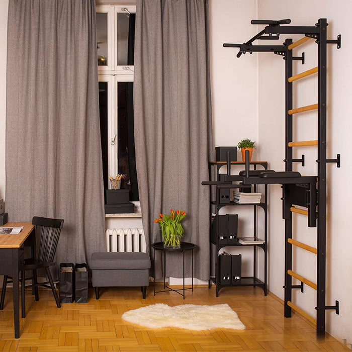 BenchK Wall Bars + Fixed Steel Pullup-Bar + Dip Bar 722B    