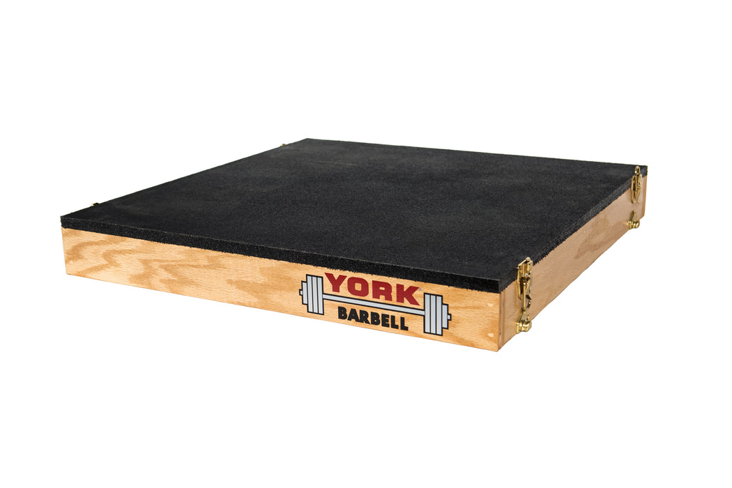 York Barbell Stackable Plyo Step-Up Box 54256 24x24x3in  