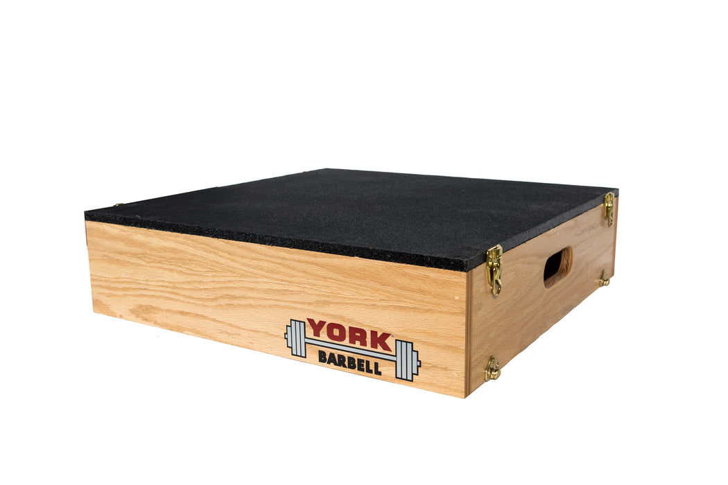 York Barbell Stackable Plyo Step-Up Box 54257 24x24x6in  