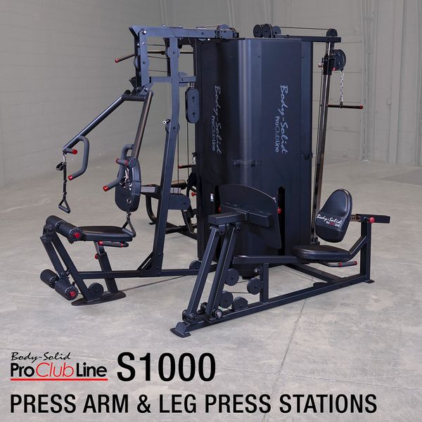 Body Solid Pro Clubline S1000 4-Stack Commercial Gym    