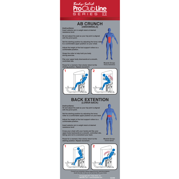 Body Solid Pro Series II Ab and Back Machine S2ABB    