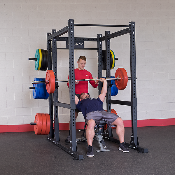 Body Solid Pro Clubline Power Rack Double Rack/Extension with Monkey Bar (SPR1000DBBack)    