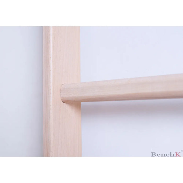 BenchK Wall Bars + Adjustable Wood Pullup-Bar 111    