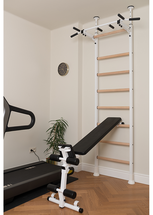 BenchK Wall Bars + Fixed Steel Pullup-Bar + Dip Bar + Bench 523