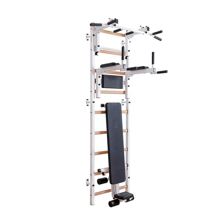 BenchK Wall Bars + Steel Pullup-Bar + Dip Bar + Bench 733B 5903317830863 White  