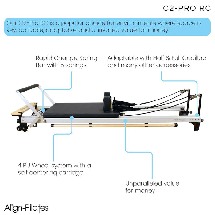 Align Pilates C2 Pro Reformer with Full Cadillac