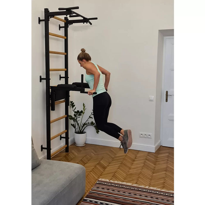 BenchK Wall Bars + Fixed Steel Pullup-Bar + Dip Bar 722B    